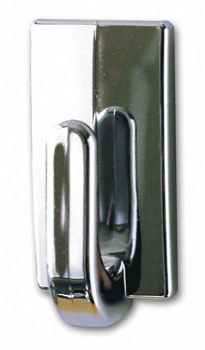 TESA Powerstrips Hooks Small Rectangular Classic 3 Hooks/4 Strips Chrome