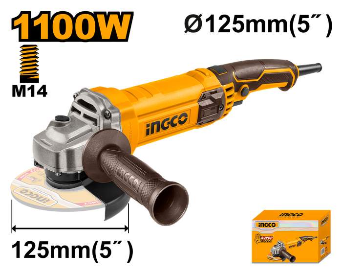 Ingco Angle Grinder 1100W 125Mm