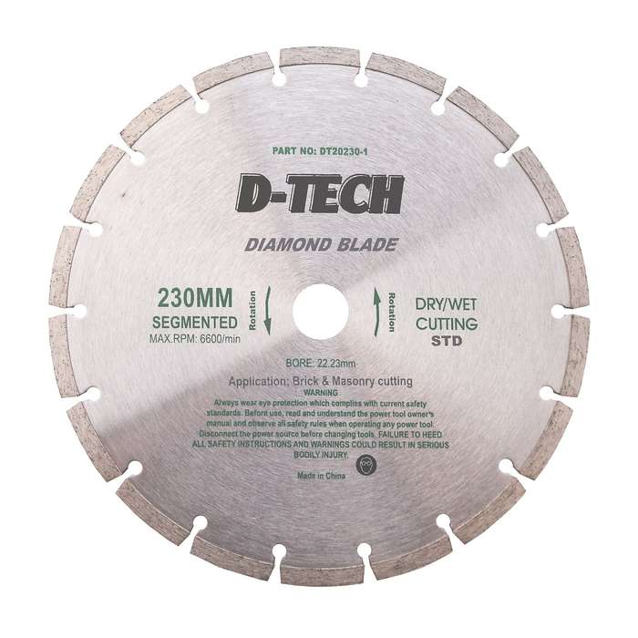 D-Tech Diamond Blade Segmented Std. 230 X 22.23Mm -