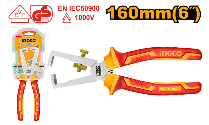 Ingco Plier Vde 1000V 160Mm Wire Stripper