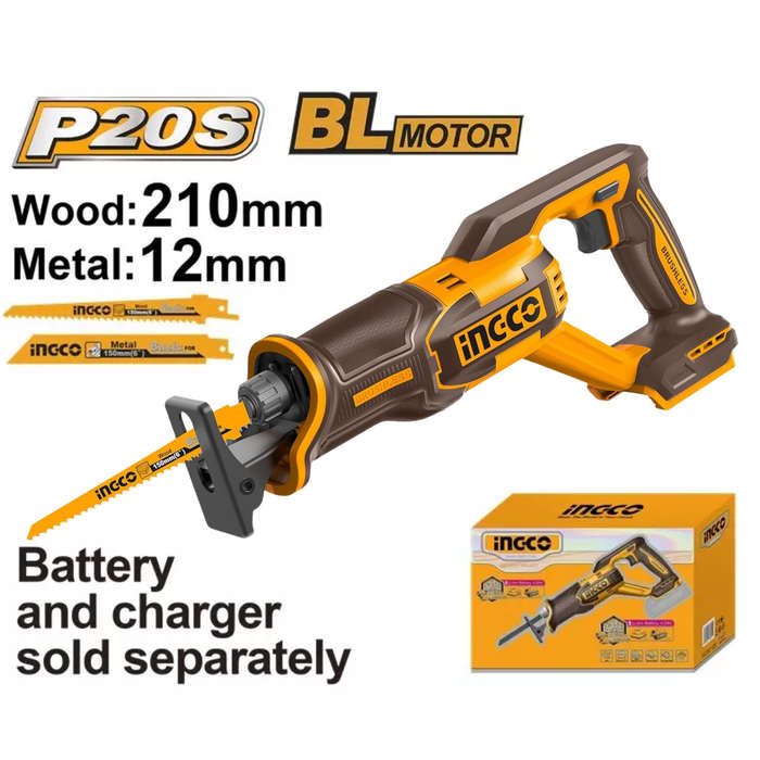 Ingco Cordless Reciprocating Saw Brushless 20V (Tool only)