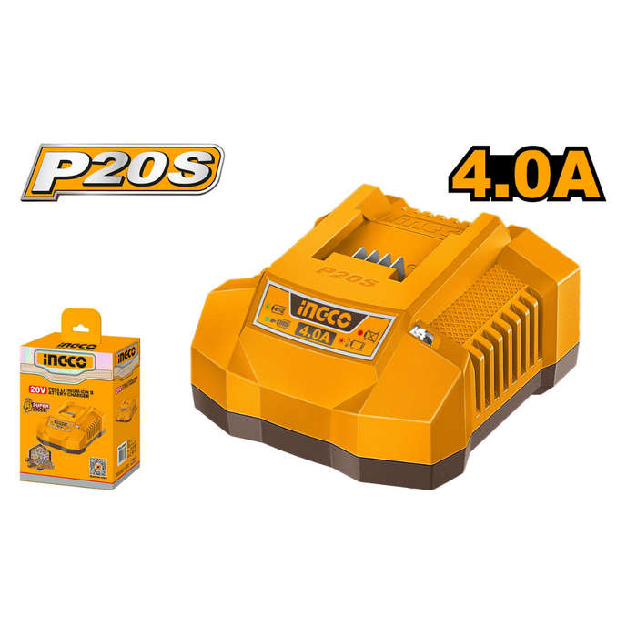 Special - Ingco Super Fast Intelligent Charger 20V - Charges 4 Ah Battery In 1 Hour