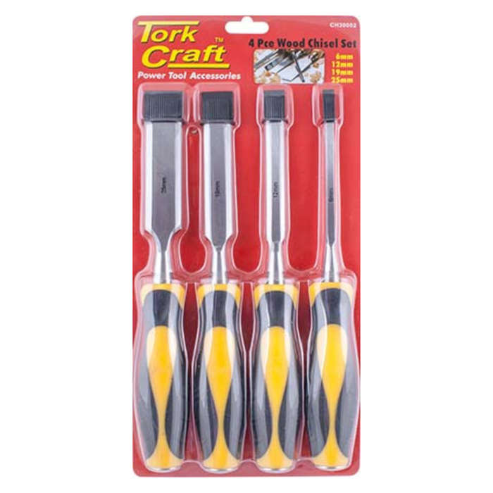 Tork Craft Chisel Set Wood 4 Pcs In Blister -