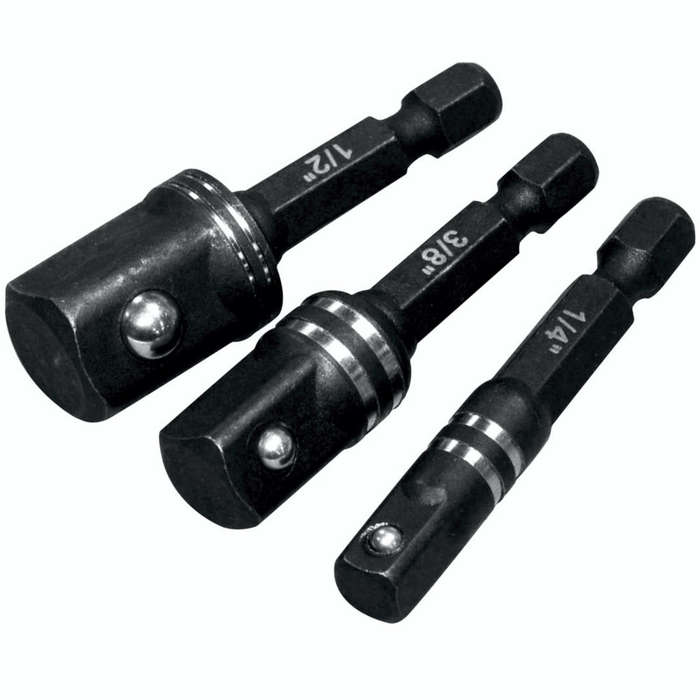 Tork Craft Impact Socket Adaptor 3Pc Set 1/4' 3/8' 1/2' -