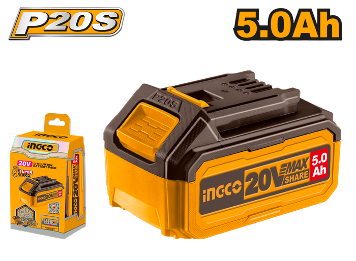 Special - Ingco 5Ah Spare Battery 20V P20S For All Ingco Cordless Tools