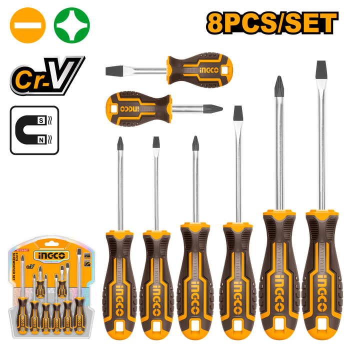 Ingco Screwdriver Set 8Pcs -
