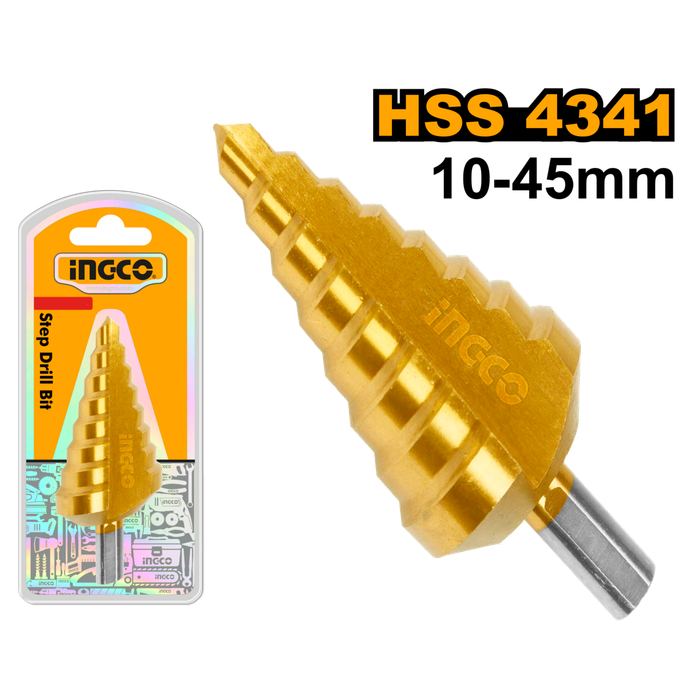Ingco Step drill bit 10mm - 45mm -