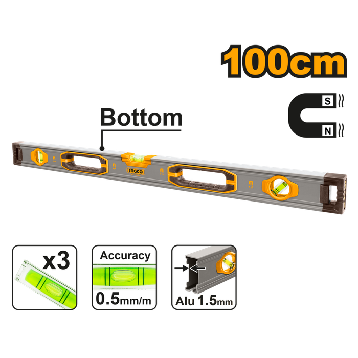 Ingco Aluminum Level With Magnet 1M -