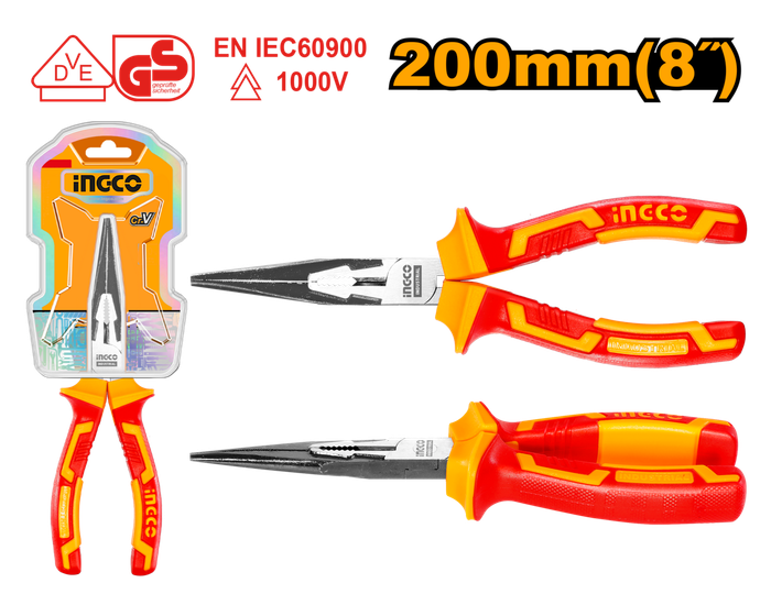 Ingco Longnose Plier Insulated 200mm -