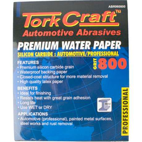Tork Craft Premium Waterproof Paper  800 Grit 230  X 280 (50 Piece) Automotive -