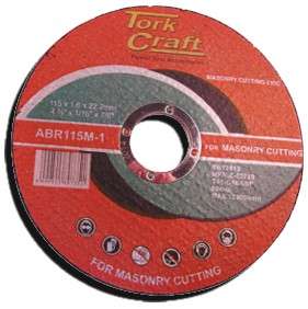 Tork Craft Cutting Disc Masonry 115 X 1.6 X 22.2Mm -