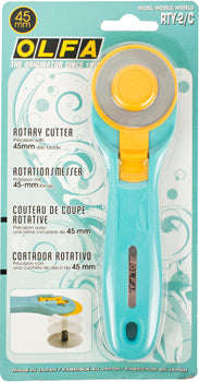 Olfa Rotary Splash Cutter 45Mm Blade R/L Handed Light Blue Aqua -