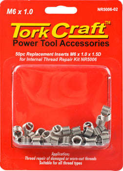 Tork Craft Thread Repair Kit M6 X 1.0 X 1.5D Repl. Inserts For Nr5006 -