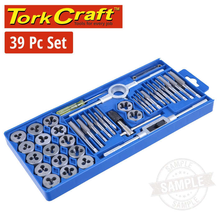 Tork Craft Tap & Die Set 39Pce In Plastic Case -