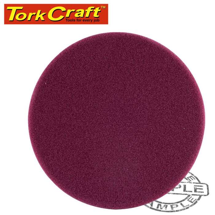 Tork Craft Foam Pad Hook And Loop Maroon Sponge 150Mm 6' Heavy Compounding -