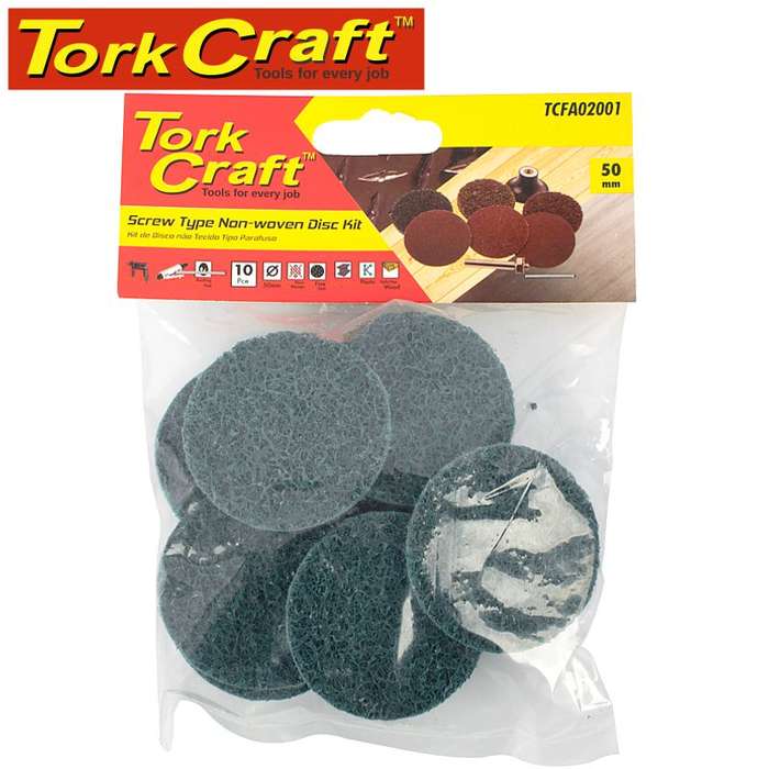 Tork Craft Non Woven Disc Screw Type 50Mm 10Pc Blue Fine For Surface Cond. Kit