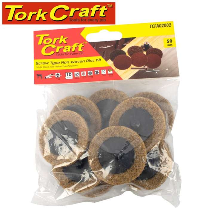 Tork Craft Non Woven Disc Screw Type 50Mm 10Pc Brown Coarse For Surface Cond. Kit