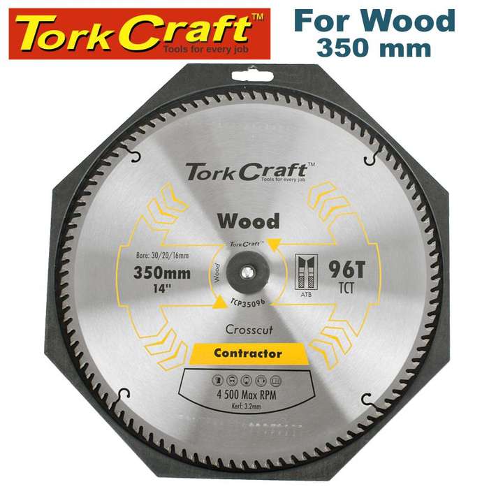 Tork Craft Blade Contractor 350 X 96T 30/1 Circular Saw Tct -