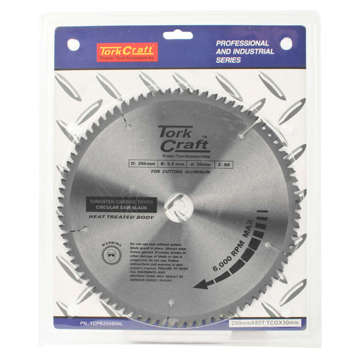 Tork Craft Blade Tct 250 X 80T 30Mm Alum Tcg Negative Profesional Industrial -