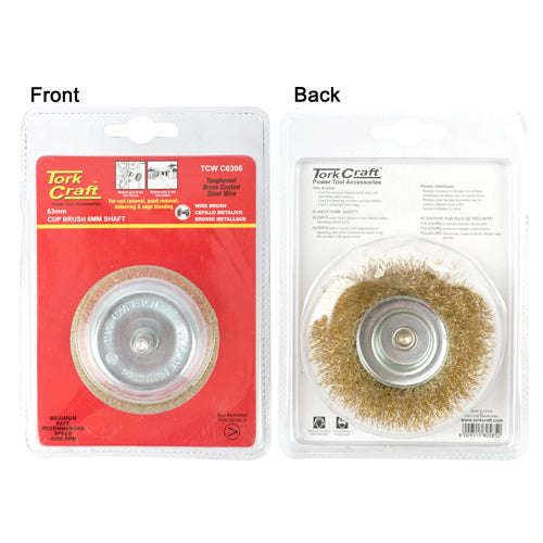 Tork Craft Wire Cup Brush 63Mm X 6Mm Shaft Blister -