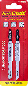 Tork Craft T-Shank Jigsaw Blade For Wood 2.5Mm 10Tpi 100Mm 2Pc -