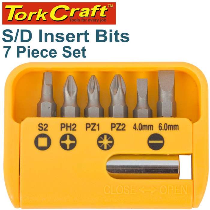Special - Tork Craft S/D Insert Bit Set 25Mm 7Pce -