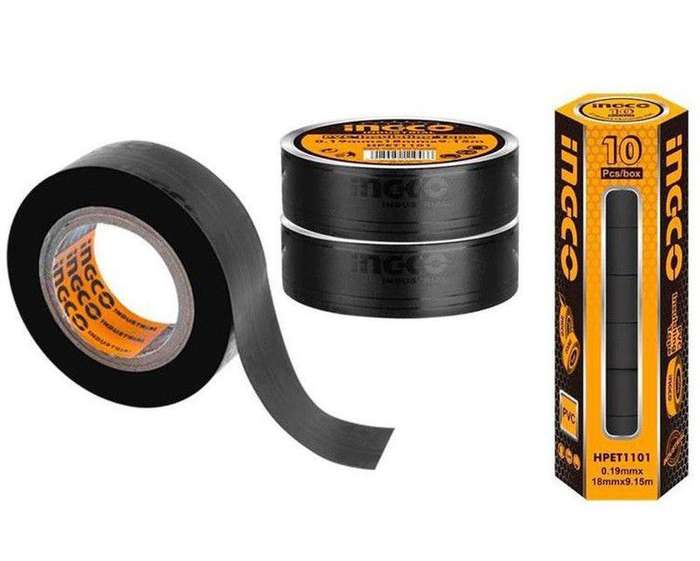 Ingco - Pvc Insulating Tape (10 Rolls Per Tube)