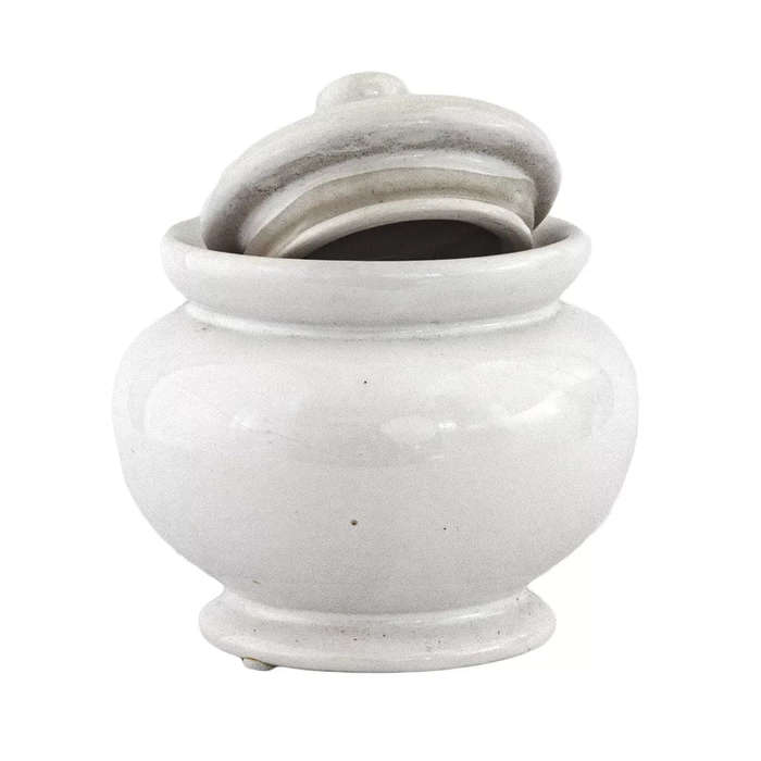 Ceramic Jar - White 10.5cm