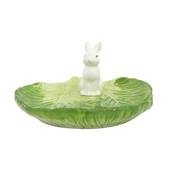 Ceramic Plate - Cabbage & Bunny