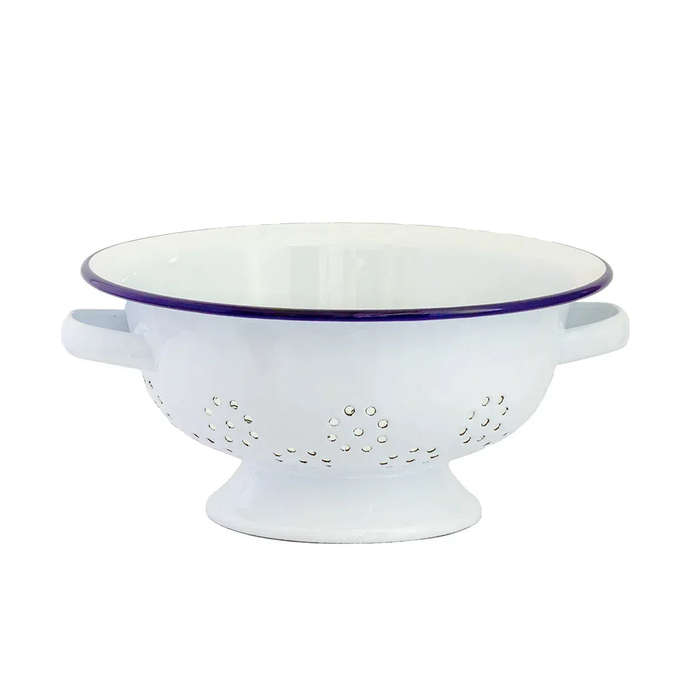 Colander - White & Blue 24cm