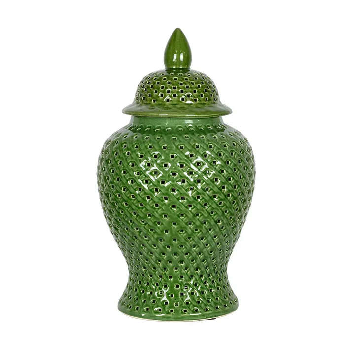 Ginger Jar - Green Cut-Out 45cm