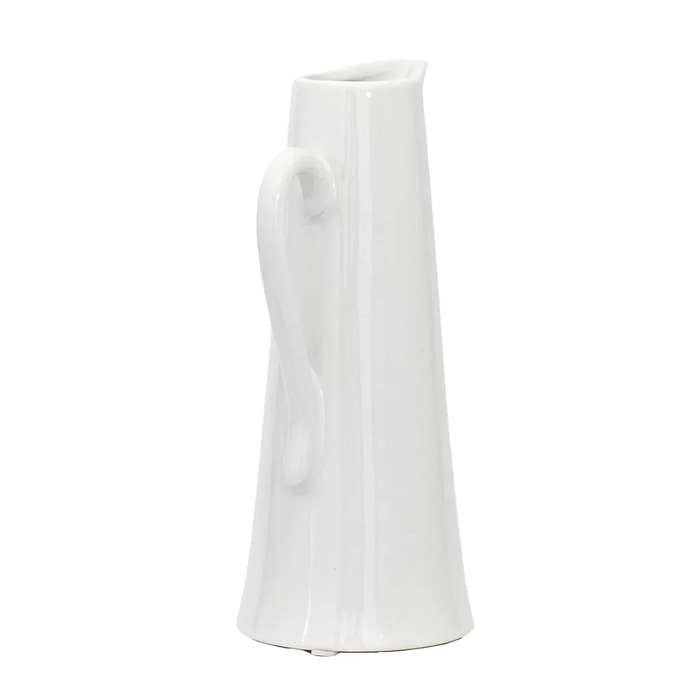 Jug - Ceramic White Smooth Tall