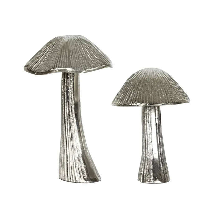 Ornament - Silver Mushroom 14cm