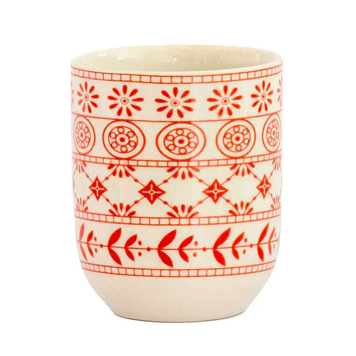 Teacup - Red Patterned