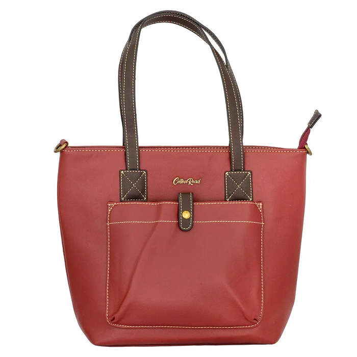 Handbag - Red & Brown Elegance