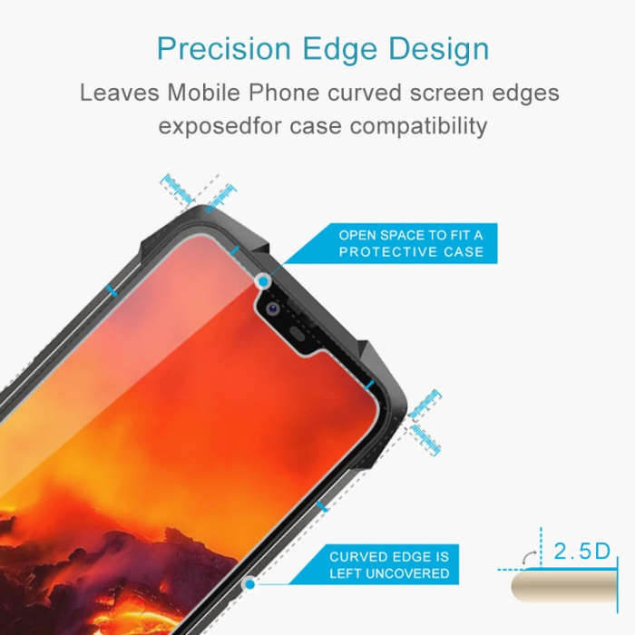 10 PCS 9H 2.5D Non-Full Screen Tempered Glass Film For Blackview BV9700 Pro