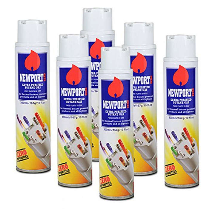 6-pack Newport Butane Gas - 300ml