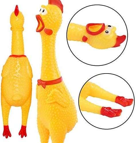 Squawking Rooster Screaming Rubber Chicken Shrilling Dog Toy
