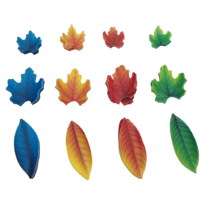 Edible Rice Paper Maple & Regular Leaf Decorations 360pc - Baking, Functions & Events