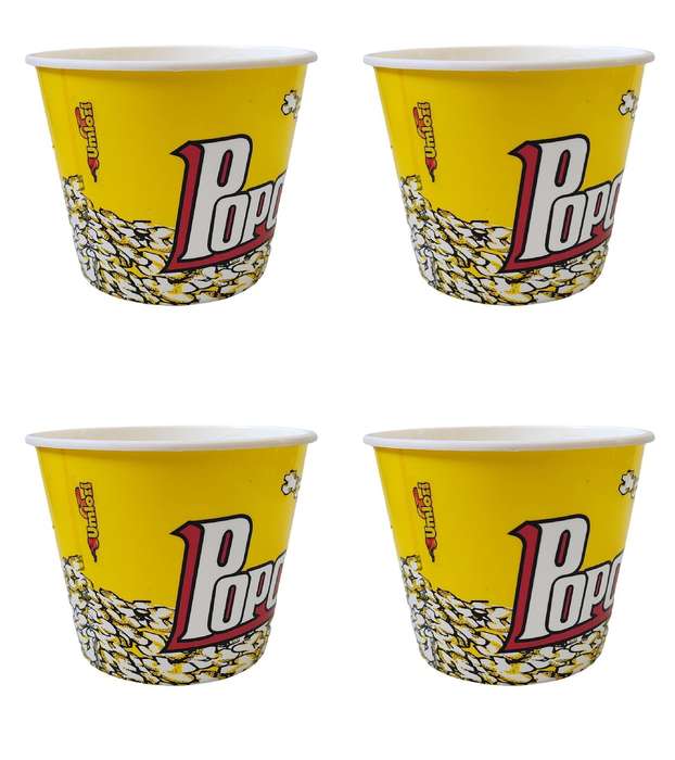 Popcorn Jumbo Re-Usable Tubs 4 Pack - Assorted Colours