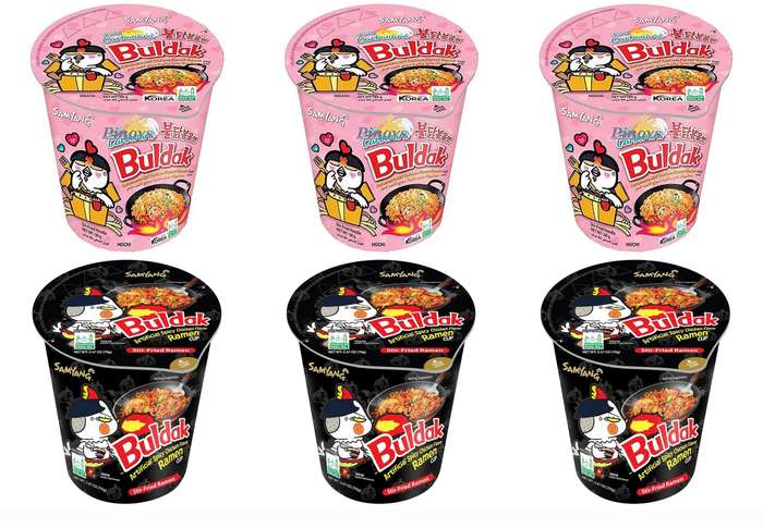 Samyang Spicy Ramen Noodle Cups 80g - 6 Pack