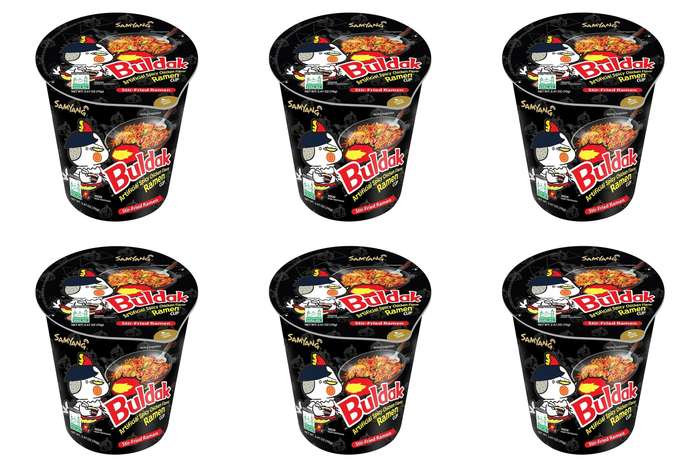 Samyang Spicy Ramen Noodle Cups 80g - 6 Pack