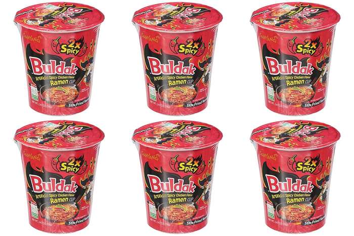 Samyang Spicy Ramen Noodle Cups 80g - 6 Pack