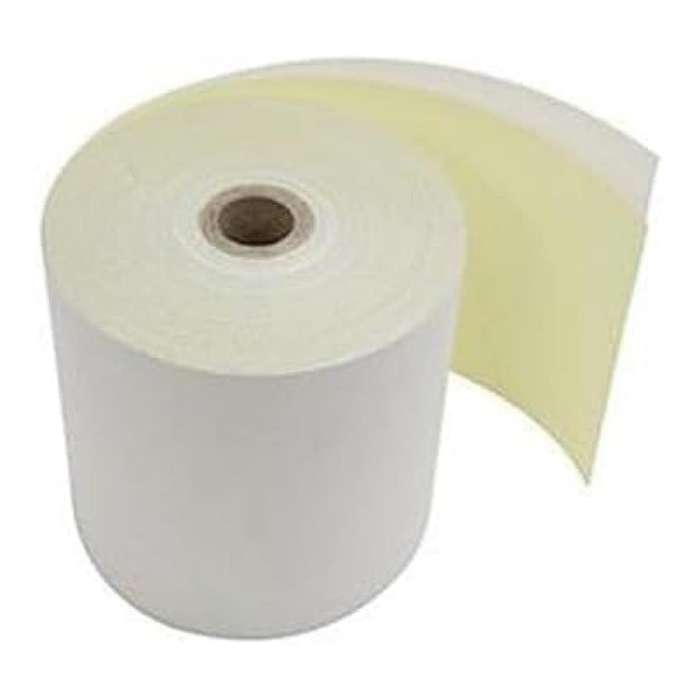 Kolok Bond Till Paper 76x76mm White on Yellow - 50 per Box 13109055