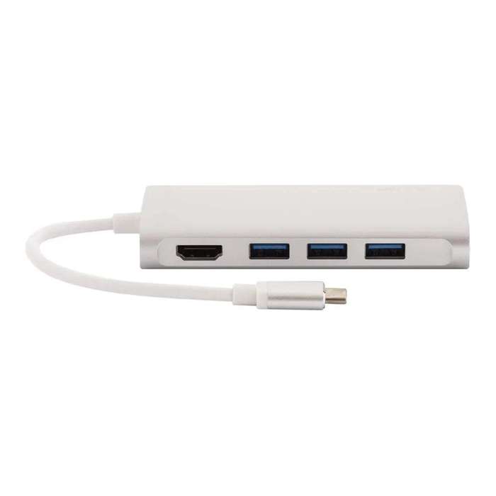 LMP Mini 8-in-1 Type-C Ethernet Hub Silver 14368