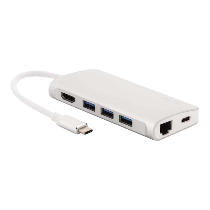 LMP Mini 8-in-1 Type-C Ethernet Hub Silver 14368