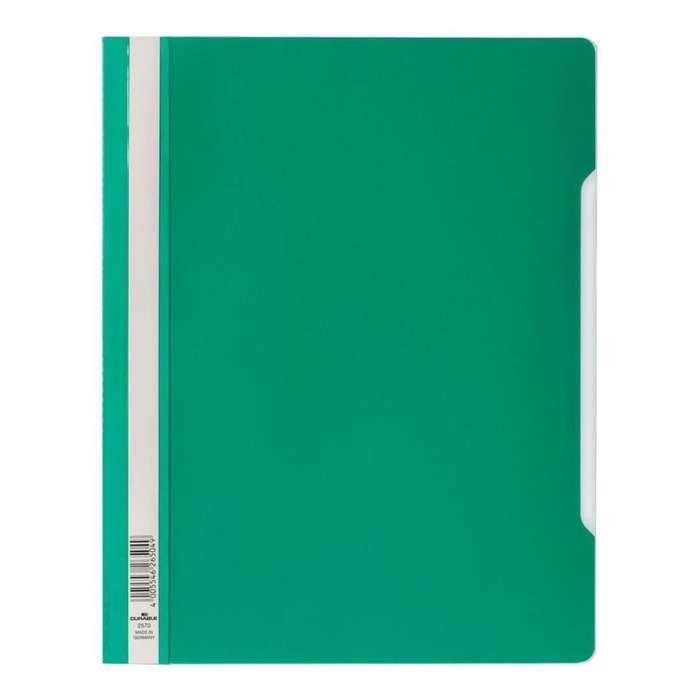 Durable Clear View A4 Project Folder Document File 50-pack Green 257305