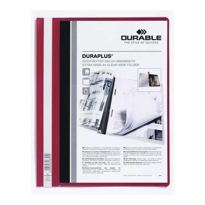 Durable DURAPLUS A4 Project Presentation File 25-pack Red 257903