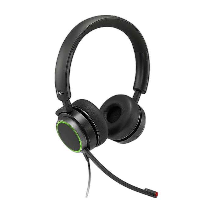 Snom A330D Binaural Over-Ear USB 3.5mm Passive Noise Cancellation VoIP Phone Headset 4598