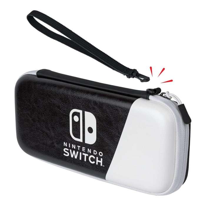 PDP Slim Deluxe Travel Case for Nintendo Switch Black and White 500-218-BW